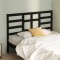vidaXL Tăblie de pat, negru, 146x4x104 cm, lemn masiv de pin 818144