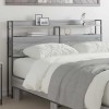VidaXL Tăblie cap cu raft cu headboard sonoma gri 140 cm Lemn compozit 859698