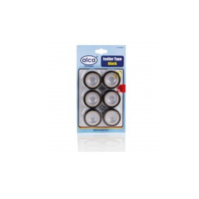 Set 6 buc banda izolatoare adeziva neagra, 6 mm x 5 metri foto