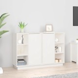 Servantă, alb, 120x35x80 cm, lemn masiv de pin
