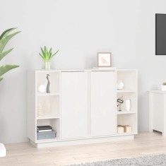 vidaXL Servantă, alb, 120x35x80 cm, lemn masiv de pin 814500