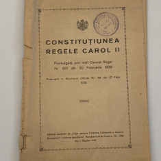 CONSTITUTIUNEA (constitutie veche) REGELE CAROL II decret regal din1938