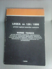 Norme tehnice , legea nr 126/1995 privind regimul materiilor explozive foto