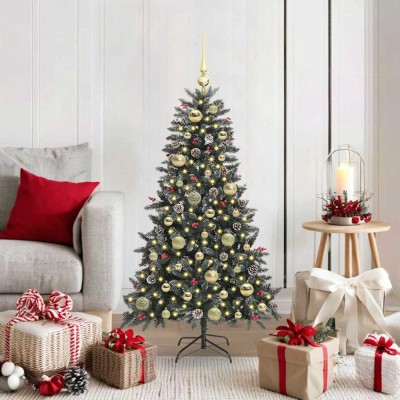 vidaXL Brad de Crăciun artificial cu 150 LED Verde 68 x 68 x 120 cm 3395860 foto