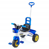 Tricicleta pentru copii cu claxon si control parental Police, Guclu Toys