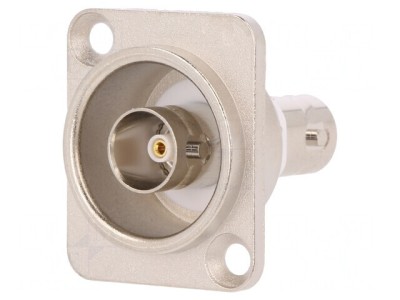 Adaptor BNC Soclu Izolat 75&amp;Omega; Argintiu foto