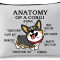 UP Black Tricolor Corgi Lover Cadou Anatomy of a Tricolor Corgi Machiaj Bag Corg