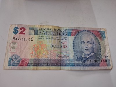 Barbados - 2 dollari 2007 foto