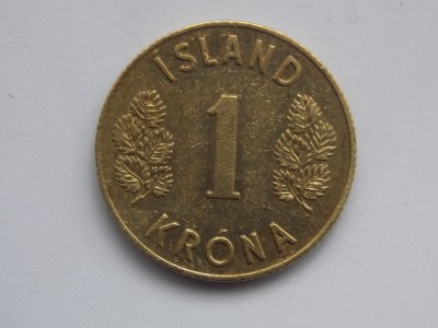 1 KRONA 1963 ISLANDA foto