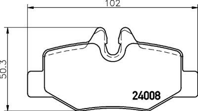 Placute frana Mercedes Viano (W639), Vito (W639) SRLine parte montare : Punte spate