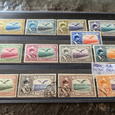 Lot timbre Iran (postes persannes), Posta Aeriana, 13 val, MNH si MH, cote mari