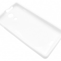 Husa silicon S-line alba pentru Sony Xperia ZR (M36H)