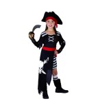 Costum carnaval pirat, pentru fete, 6-8 ani ( 120/130 cm)