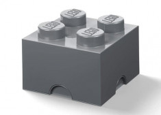 Cutie depozitare LEGO 2x2 gri inchis 40051754 foto