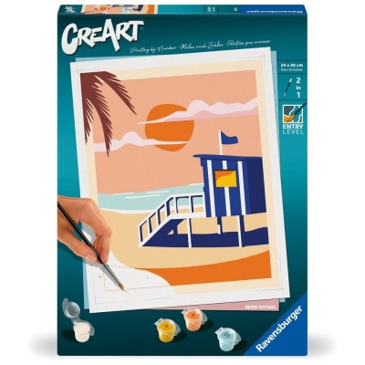 Ravensburger - CreArt pictura pe numere pentru adulti cabana pe plaja foto