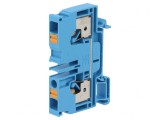 Conector Șine 6mm2 1 Pista 2 Borne Albastru Wemid