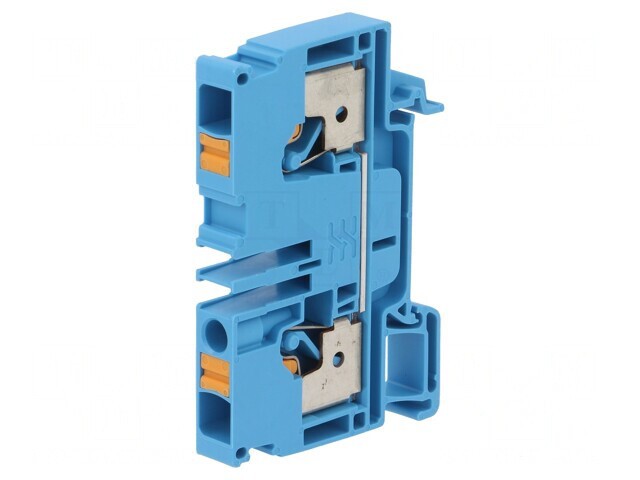 Conector Șine 6mm2 1 Pista 2 Borne Albastru Wemid