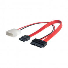 Adaptor AKYGA AK-CA-45 Slimline SATA/SATA/MOLEX 15cm foto