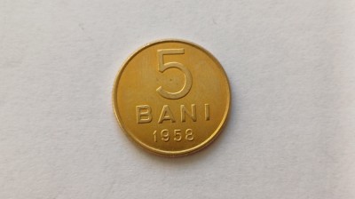 Romania -5 Bani 1958-Replica dupa 5 Bani 1958 PROBA foto
