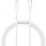 Cablu alimentare si date Baseus Superior, Fast Charging Data Cable pt. smartphone, USB Type-C la Lightning Iphone PD 20W, 1m, alb