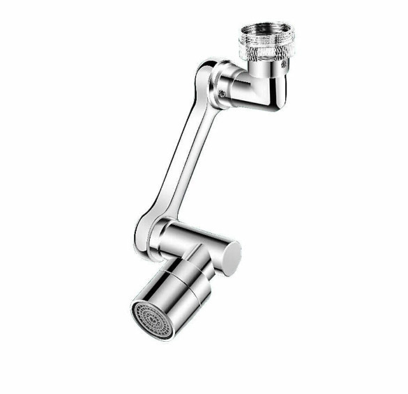 Extensie prelungitor pentru robinet din inox, capat rotativ 360 de grade, inox