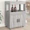 vidaXL Cărucior de bar, gri sonoma, 60x39,5x89 cm, lemn prelucrat 848274