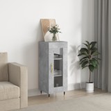 VidaXL Servantă, gri beton, 34,5x34x90 cm, lemn compozit