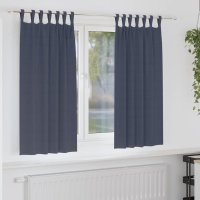 vidaXL Perdele cu perdele 2 pcs Antracit 175x140cm Poliester 4107559 foto