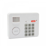 Alarma cu senzor de miscare si protectie cod PIN, Delight, 138 x 106 x 36 mm, Alb