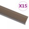 Gossi profile trepte in forma de l, 15 buc., maro, 100 cm, aluminiu