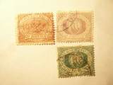 3 Timbre San Marino 1894 : 2 , 5 si 20c stampilate