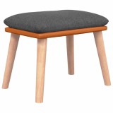 Cumpara ieftin Taburet, gri inchis, 45x29,5x35 cm, textil &amp; piele ecologica