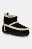 Inuikii cizme de zapada din piele intoarsa Classic Shearling Low culoarea negru, 75101-009