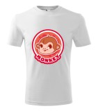 Tricou Personalizat Alb cu Maimuta Amuzanta , Design Jucaus pentru Barbati