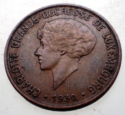 7.649 LUXEMBURG LUXEMBOURG CHARLOTTE 10 CENTIMES 1930 foto