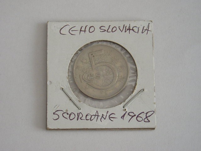 C50 - Moneda foarte veche - Cehoslovacia - 5 kororane - 1968