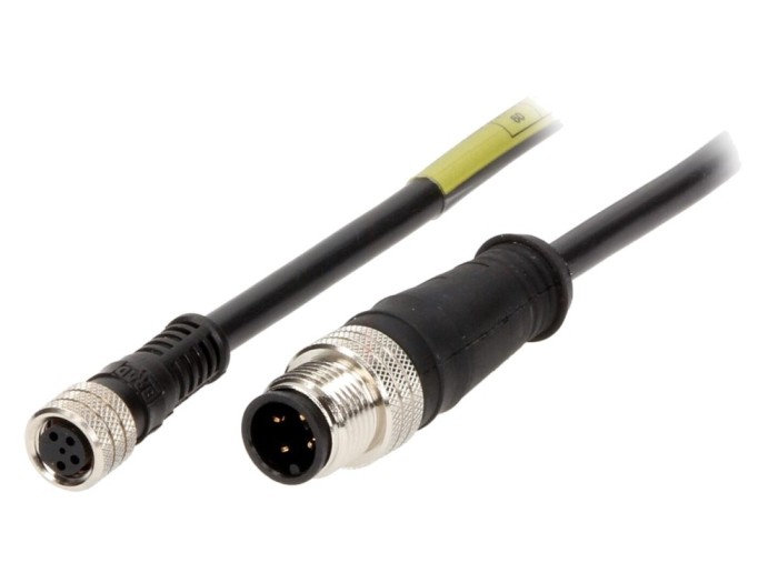 Cablu M12-M8 4 pini 5m