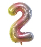 Baloane cifre multicolore 45 cm , Decor elegant pentru aniversari si petreceri