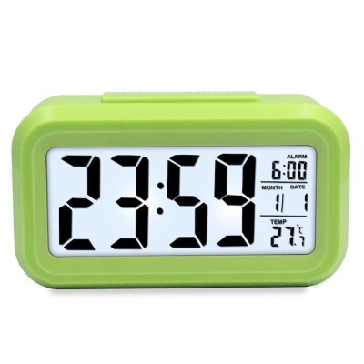 Ceas electronic cu afisare LED, alarma si termometru, verde foto