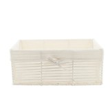 Coș Depozitare H&acirc;rtie / Metal / In 39X26X15,5 Cm &ndash; Alb | Organizatoare Baie