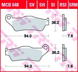 Set placute frana TRW MCB648SRM - Gilera Nexus 500cc - MBK Skyliner 125-180cc - Piaggio X9 500 - Yamaha Majesty 125-180cc