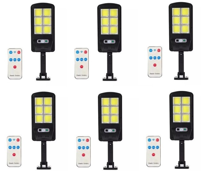 Set 6 X Lampa cu Incarcare Solara 6COB 96 LED