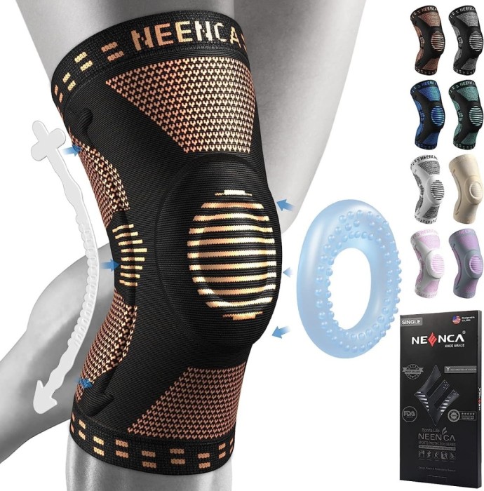 Genunchiera Elastica Cu Stabilizare, Suport Pentru Menisc, Ideala Pentru Recuperare, Pentru Toate Tipurile De Sporturi Dinamice, Marime Xl - CN