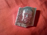 Insigna URSS - V.I.Lenin - Comemorare . metal , h=3cm