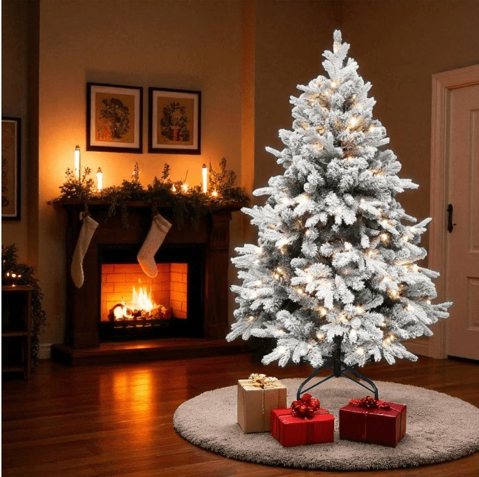 KMF8LED240 brad artificial cu LED-uri, 460 LED-uri alb cald