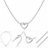 Cumpara ieftin Colier din argint 925 cu pandantiv inima - Model Heart Box Chain Minimalist