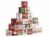 Calendar Advent Craciun cutiute carton cm 7 x 7 x 7 H