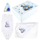 Cumpara ieftin Trusou Prima Baita, Personalizat cu Mesaj - "Prima Baita cu Nasii", Ursulet Plus Albastru - TPB198