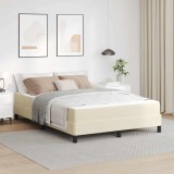 vidaXL Pat cu saltea Crem 140 x 190 cm Piele artificială