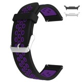 Curea din silicon compatibila cu Samsung Galaxy Watch8 44mm, Black Berry